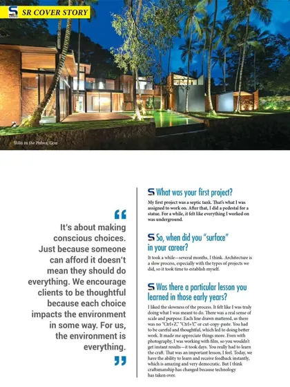An excerpt from our Surfaces Reporter cover story, where we talk about making conscious, environmentally-friendly choices. For us, the environment is everything, and it guides our design decisions.