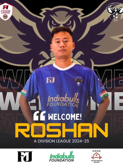 Welcoming Roshan to the Frontier Eagles. He has a proven track record in Delhi's top leagues, including the Senior Division and Delhi Premier League with clubs like Sudeva Delhi FC.