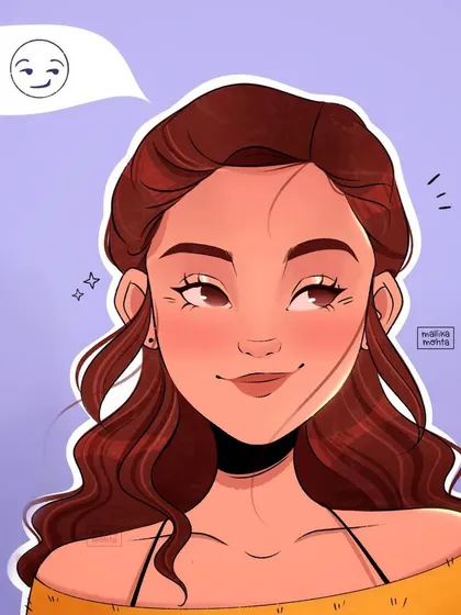 A fun, sticker-style illustration of a character with a mischievous expression. This cartoonish style is great for creating emotes, stickers, or profile pictures.