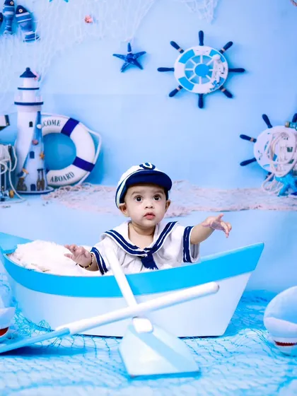 This little captain is pointing the way to his next adventure.