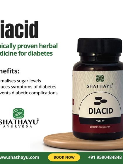 This is our Diacid tablet, a clinically proven herbal medicine for diabetes support. It is formulated to help normalize sugar levels, reduce symptoms, and prevent long term diabetic complications as part of a comprehensive treatment plan.
