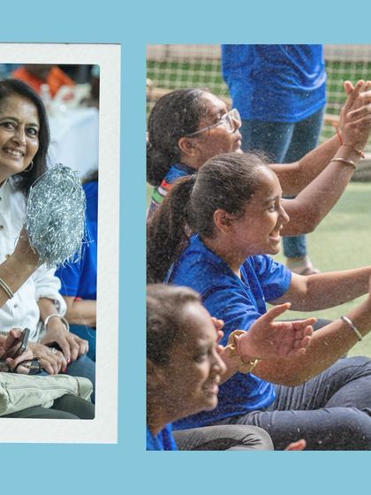 The audience is just as important as the players. Here, colleagues and family cheer from the sidelines, fully engaged in the thrilling match during a corporate cricket tournament.