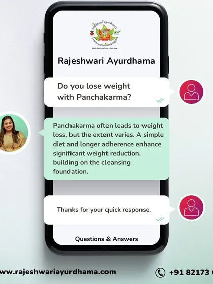 A common question: "Do you lose weight with Panchakarma?" Yes, Panchakarma often leads to weight loss by cleansing the body. Adhering to a simple diet enhances this effect for significant results.