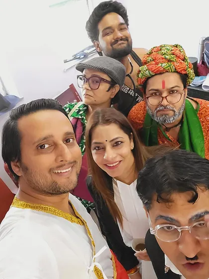 A fun backstage selfie capturing the diverse characters from our play. Getting into character is a process we thoroughly enjoy.
