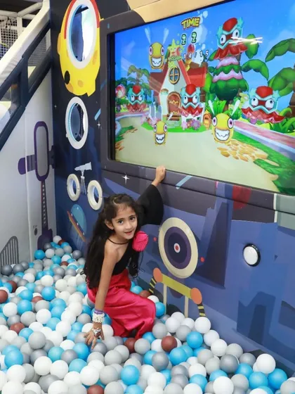 Get ready for some high tech fun! Our interactive virtual target game lets kids test their aim by throwing soft balls at a large digital screen, combining physical activity with engaging gameplay.