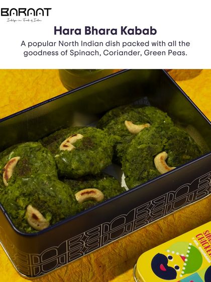 These Hara Bhara Kebabs are delivered in my signature tin box, ensuring they arrive fresh and ready to be enjoyed.