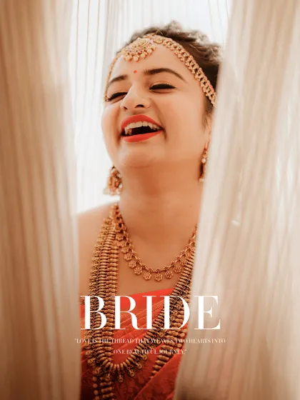 The pure, uninhibited laughter of a South Indian bride on her wedding day. I live for these candid moments that show the true joy and excitement behind the ceremonies.