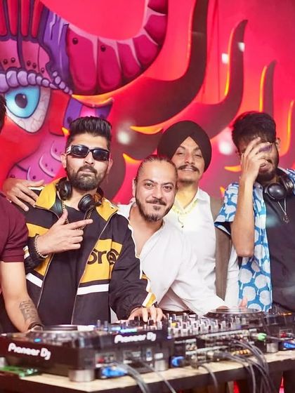 The Sunday night crew at Tipsy Bull, ready to party.