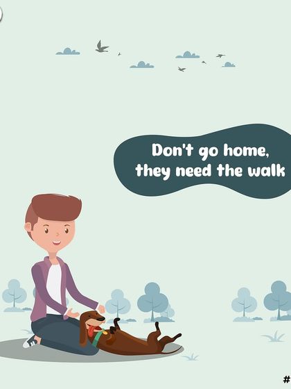 How to walk a hooman, part four: don't go home too early, they need the walk. Sometimes you have to lie down to make your point.