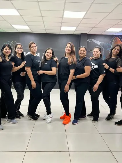 A group photo of our amazing ladies' batch. The camaraderie and support in this class are just as important as the dance steps.
