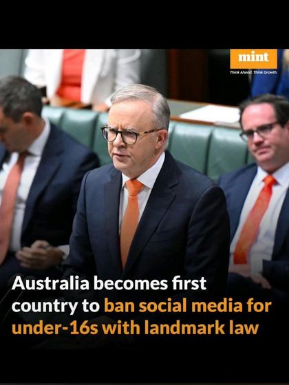 Australia has become the first country to ban social media for under-16s. This is a landmark law aimed at protecting child welfare in the digital age, a topic I feel strongly about.