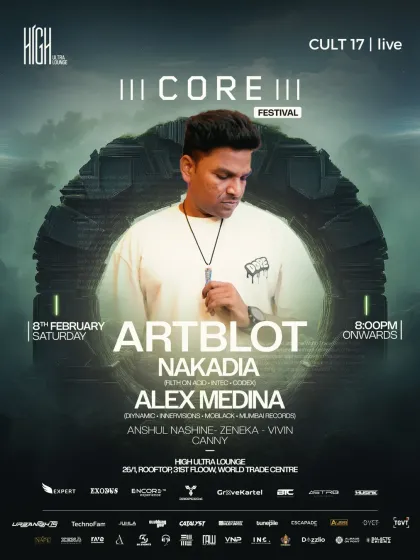 My personalized flyer for the two-stage CORE Festival at High Ultra Lounge. I played the open-air stage, delivering a set of deep and melodic techno.