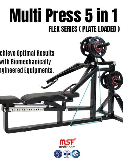 Our biomechanically engineered 5-in-1 Multi Press, designed to provide optimal results across a range of upper body exercises.