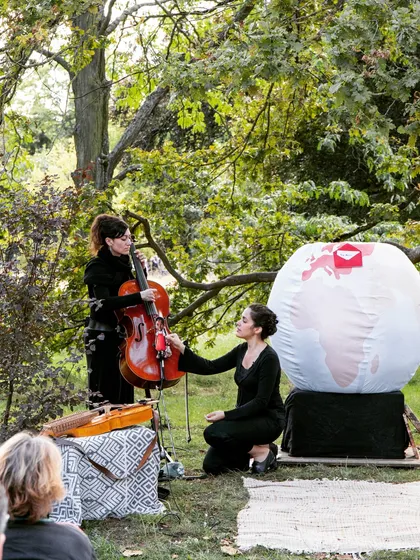 Our musical tale 'Pajarillo Verde' performed in a beautiful outdoor garden. This show demonstrates our ability to create enchanting experiences for all ages in any setting, connecting with audiences through world music and storytelling.