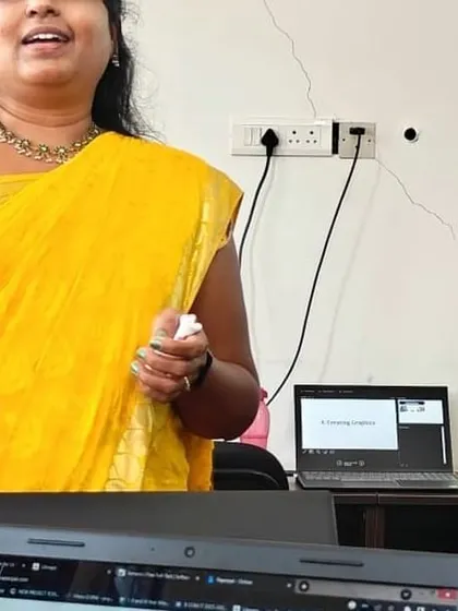 A candid shot of me in action during a faculty development program at Sri Krishna Adithya College of Arts and Science in Coimbatore. I always aim to create an open environment where participants feel comfortable engaging and asking questions.