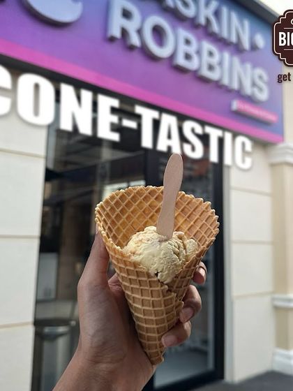 Cone-tastic moments are waiting for you. A waffle cone from Baskin Robbins is the perfect way to enjoy your ice cream.
