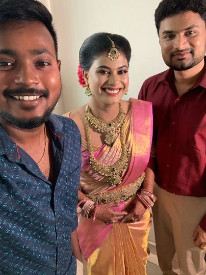 More moments with bride Shobana Priya at her engagement and reception. It's always a joy to be part of the celebration and see my clients so happy with their final look.