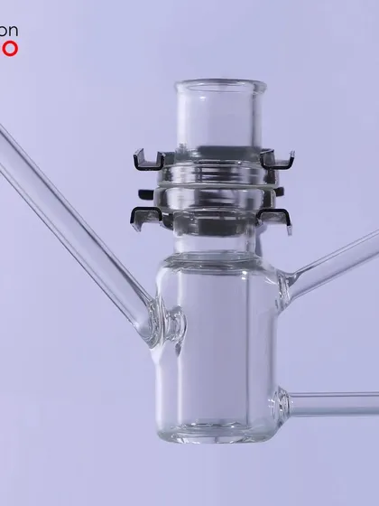 A perfectly lit shot of a glass piece, capturing its shape and transparency without distracting glares.