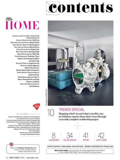 I was thrilled to see Project 86 featured on the cover of India Today Home. This project was all about silent luxury and innovation, and it's an honor to have that recognized.