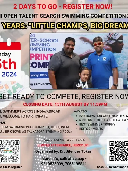 Two days to go. The excitement builds for our youngest competitors, the "Little Champs," to dive into the action.