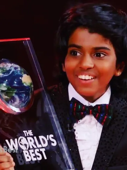 This is the brilliant Lydian, who was crowned 'The World's Best' pianist, holding his award. I am proud to have been a part of his journey, hosting him for training sessions at the college.