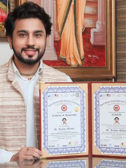 My certificates of membership and doctorate from the World Human Rights Protection Commission. It is all the mercy of my Thakur ji and my Maa.