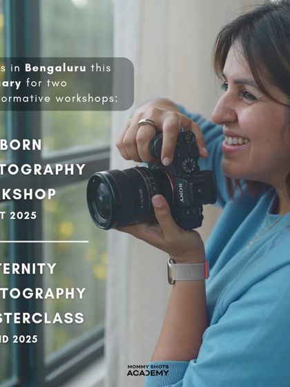 A clean, text-based announcement for the February Newborn and Maternity workshops.