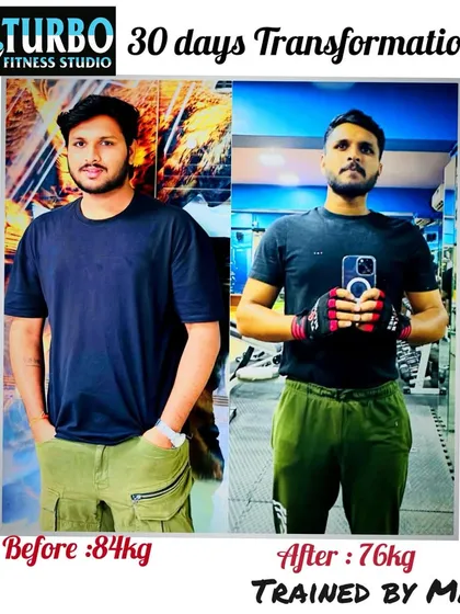 Proof that big changes can happen fast when you're committed. This client dropped 8kg in just 30 days by following my customized workout and nutrition plan.