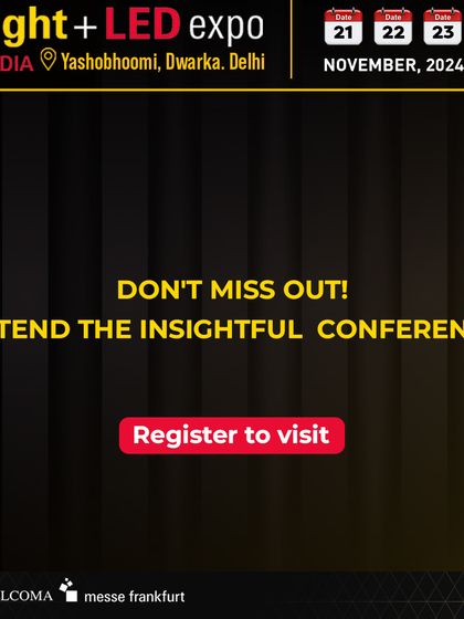 Don't miss out on our insightful conferences. This graphic is a clear and direct call to register for the event to gain access to our two-day sessions featuring the latest advancements in lighting technology.