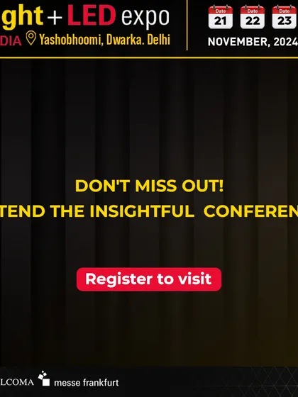 Don't miss out on our insightful conferences. This graphic is a clear and direct call to register for the event to gain access to our two-day sessions featuring the latest advancements in lighting technology.