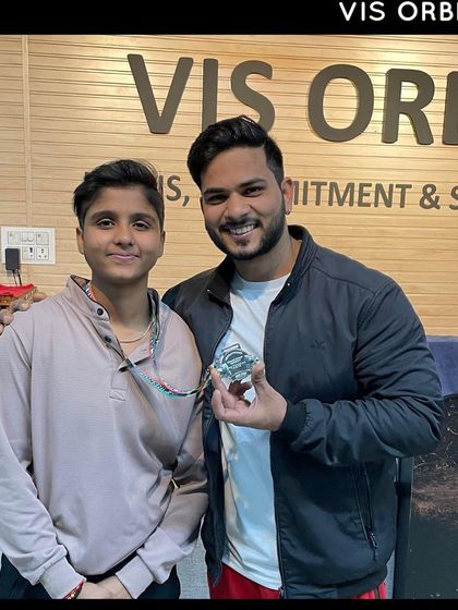 Our coach with one of our promising young national champions.