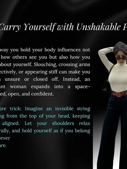 The way you hold your body influences how you feel and how others see you. Learn to expand into your space with a relaxed, open, and confident posture that signals you belong wherever you are.