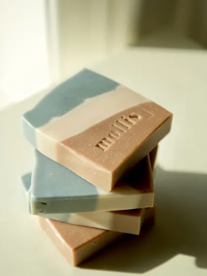 A stack of my layered soaps, ready to transform your daily routine into a spa experience.