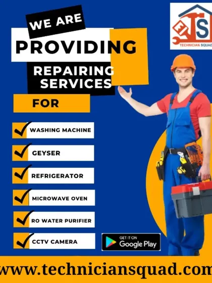 An overview of the major home appliances we service. Our expert technicians can repair your washing machine, geyser, refrigerator, microwave, RO purifier, and even CCTV cameras.