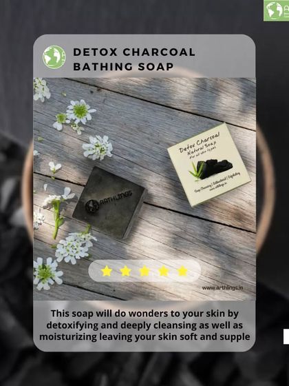 Our Detox Charcoal Bathing Soap is designed to do wonders for your skin. It provides a deep cleanse and detoxification while moisturizing to leave your skin soft and supple.