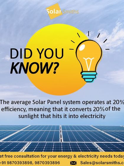 Did you know the average solar panel system operates at 20% efficiency? This means it converts 20% of the sunlight that hits it into usable electricity, a number that is constantly improving with new technology.