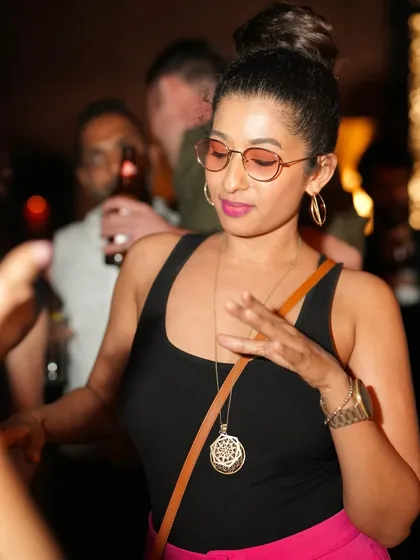 A guest grooving to the beat at Kaze. The energy is always infectious.