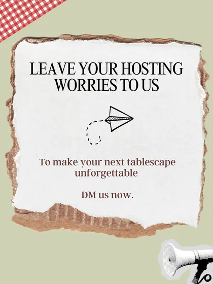 Leave your hosting worries to me. My goal is to make your next tablescape unforgettable by taking care of all the creative details, so you can relax and enjoy your own party.