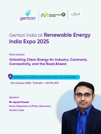 We are contributing to the dialogue at the Renewable Energy India Expo 2025, where our Head of Regulatory & Policy Advocacy, Ayush Prasad, will share insights on unlocking clean energy for industry.