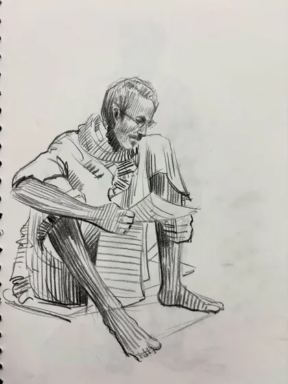 A collection of my figure drawing demonstrations from online classes and practice sessions. Each sketch is an opportunity to study the human form, capturing different poses, gestures, and scenes from daily life.