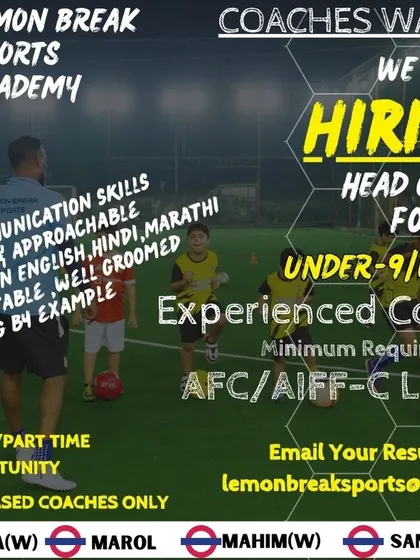 We are growing and looking for passionate, qualified coaches to join our team. If you are a Mumbai-based coach with an AFC/AIFF-C License, we want to hear from you.