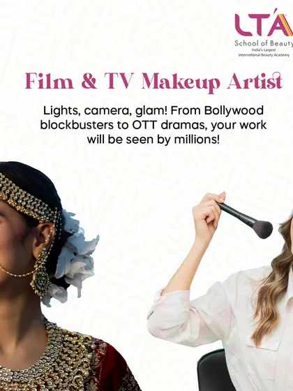 Lights, camera, glam. As a Film & TV Makeup Artist, your work will be seen by millions. We teach you the specific skills needed for on screen makeup, from Bollywood blockbusters to OTT dramas.