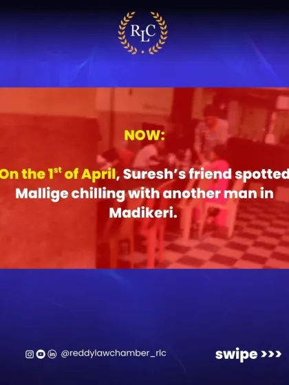 The turning point in Suresh's case: his supposedly deceased wife was spotted alive and well with another man. This discovery unraveled the entire case against him.