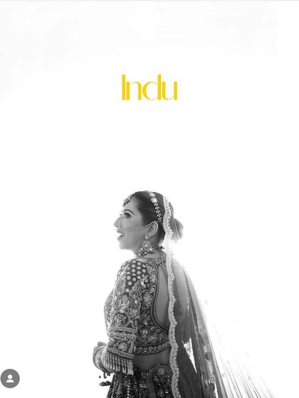 A beautiful black and white profile shot of a bride, creating a timeless and classic portrait that focuses on her silhouette and expression.