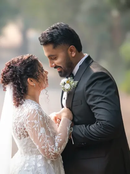 It’s these quiet, in-between moments that I live for. No awkward posing, just the natural connection between two people. This is a perfect example of a candid wedding portrait from a beautiful Mumbai Catholic wedding.