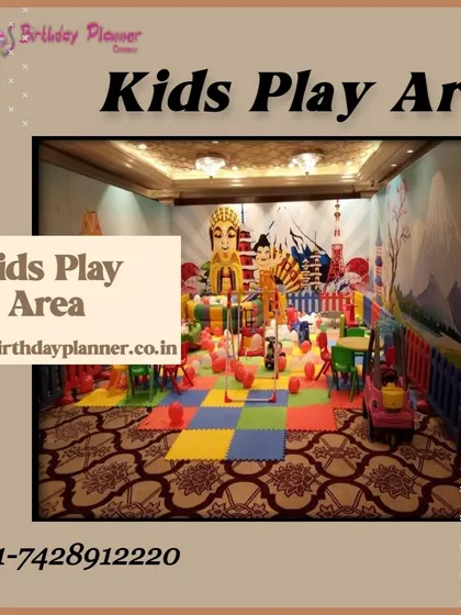We design and set up dedicated, safe play areas for toddlers and young children. This setup features soft, interlocking floor mats, colorful fencing, and a variety of age-appropriate toys and climbers to keep the little ones happily engaged.