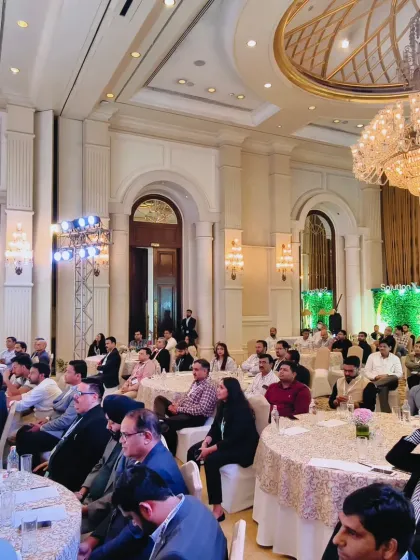 A wide shot of the engaged audience at the SolutionX Summit. My goal is always to hold the attention of the room, no matter the size.