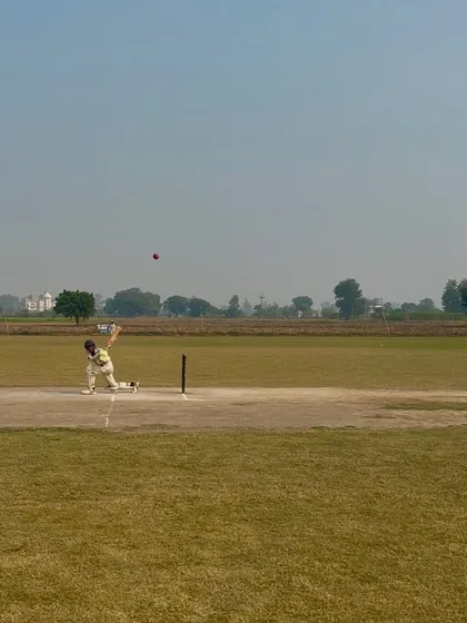 Sagar cuts the ball for another boundary.