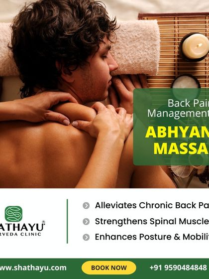 Abhyanga, or Ayurvedic oil massage, is a powerful tool for managing chronic back pain. This therapy not only alleviates pain but also strengthens spinal muscles and enhances posture and mobility over time.