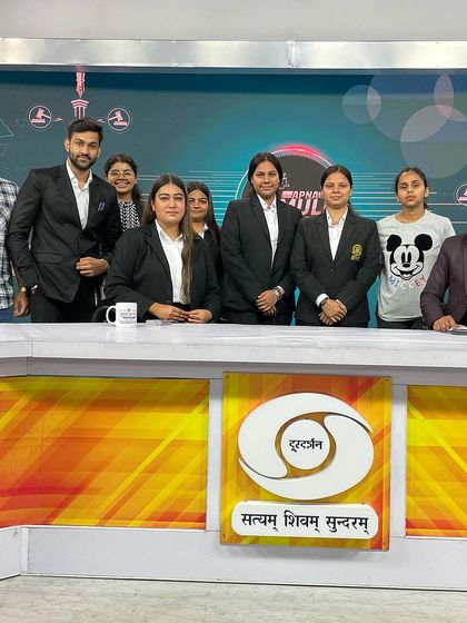 With the team of 'Apna Mulk Apna Aaeen' on Doordarshan, after a show discussing adoption laws and the rights of rape survivors.